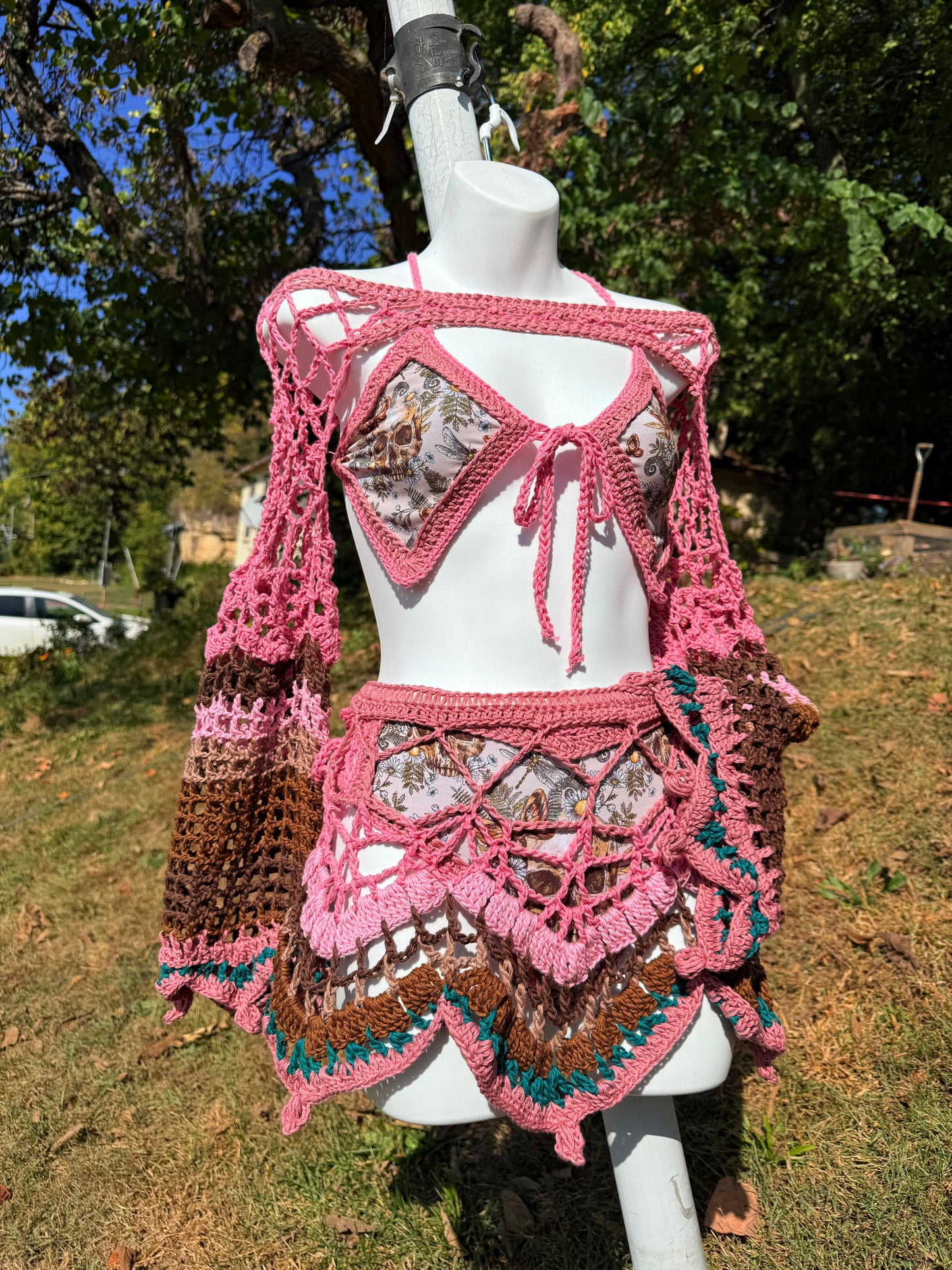 The Elements Pattern Bundle (Sleeves, Skirt) - DIY Crochet Festival 2 Piece PDF Pattern Set