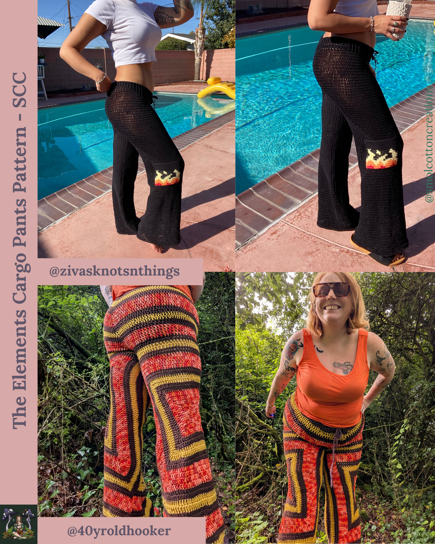 The Elements Cargo Pants - DIY Crochet Festival Pants PDF Pattern