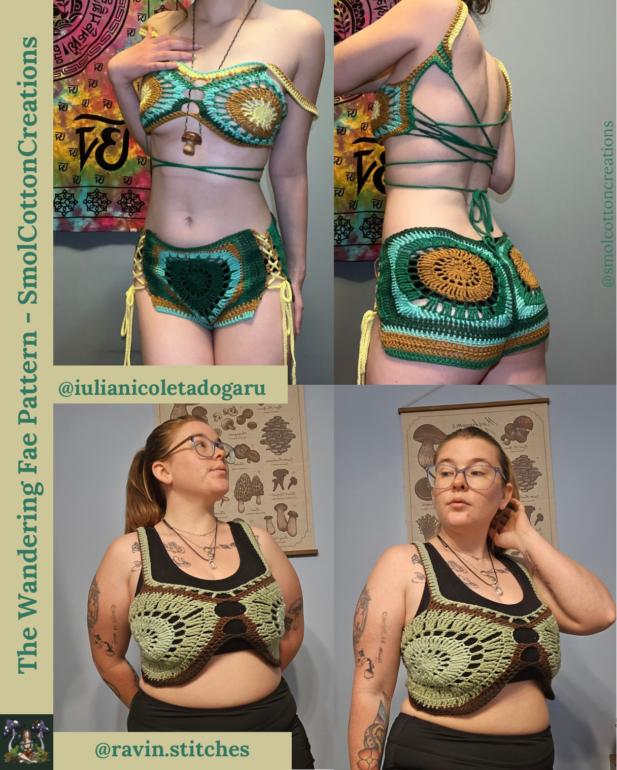 The Wandering Fae Shorts/Skirt - DIY Crochet Festival Bottoms PDF Pattern