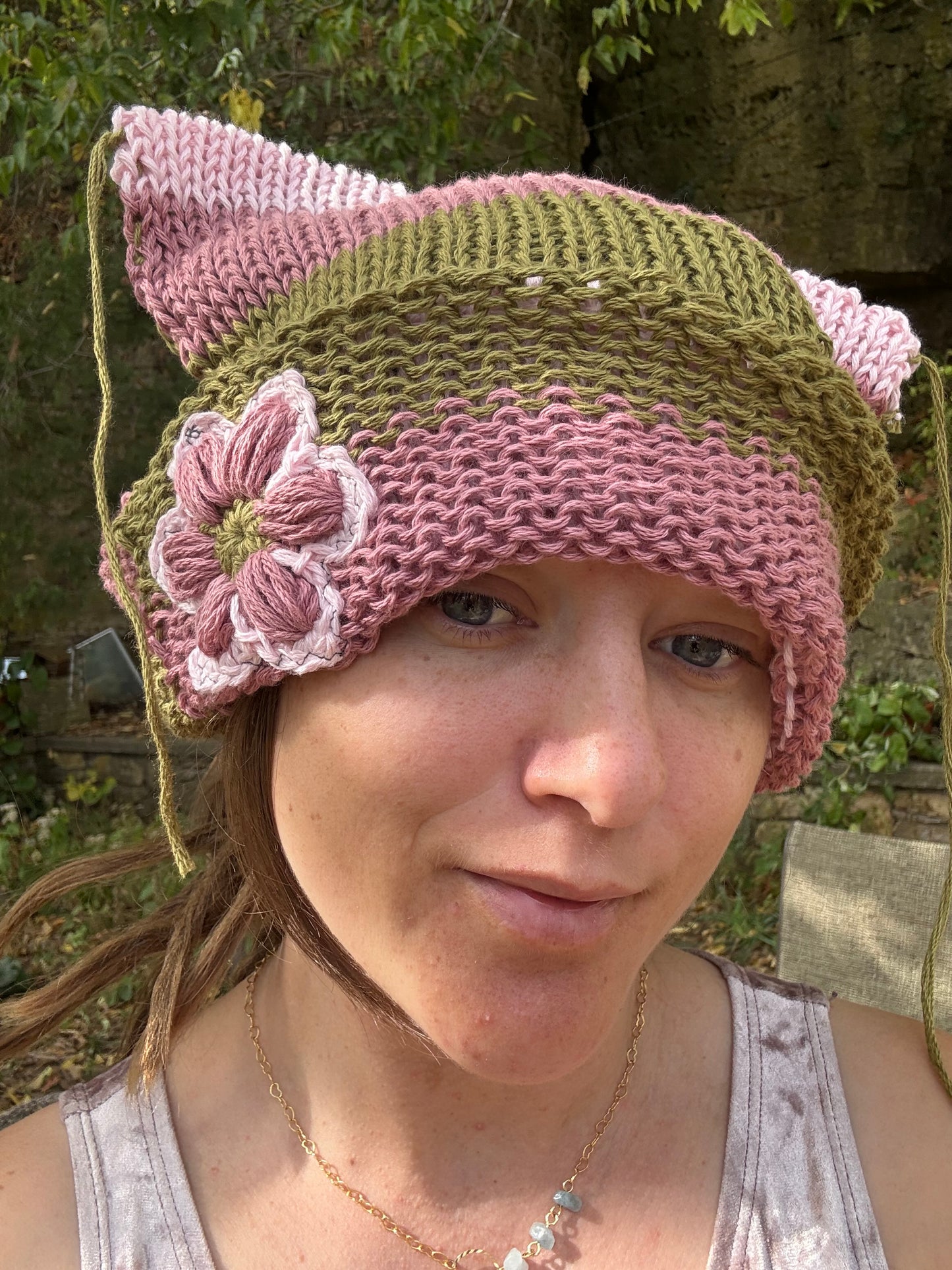 Spring Flower Hat and Bikini Set