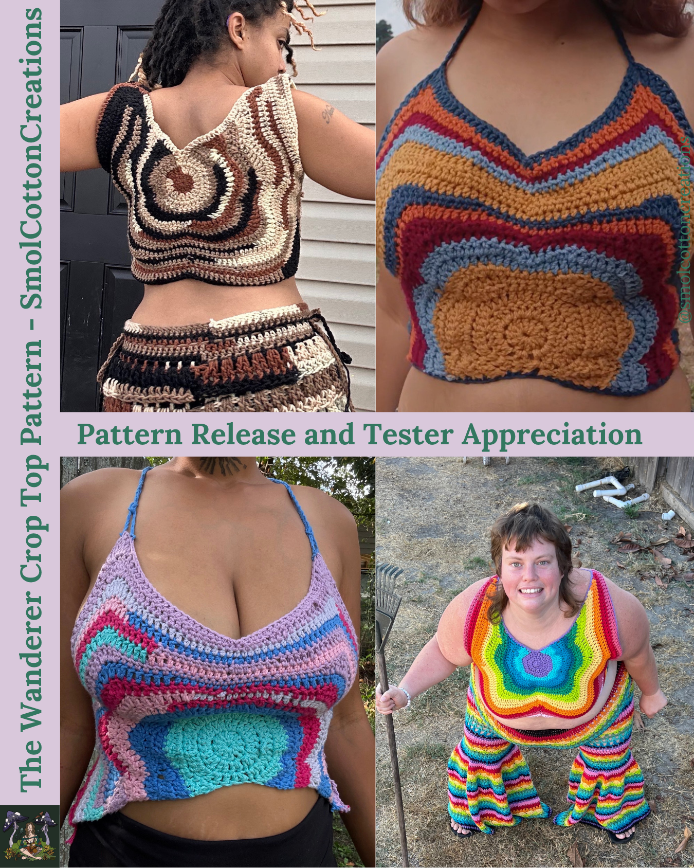The Wanderer Crop Top - DIY Crochet Festival Top PDF Pattern