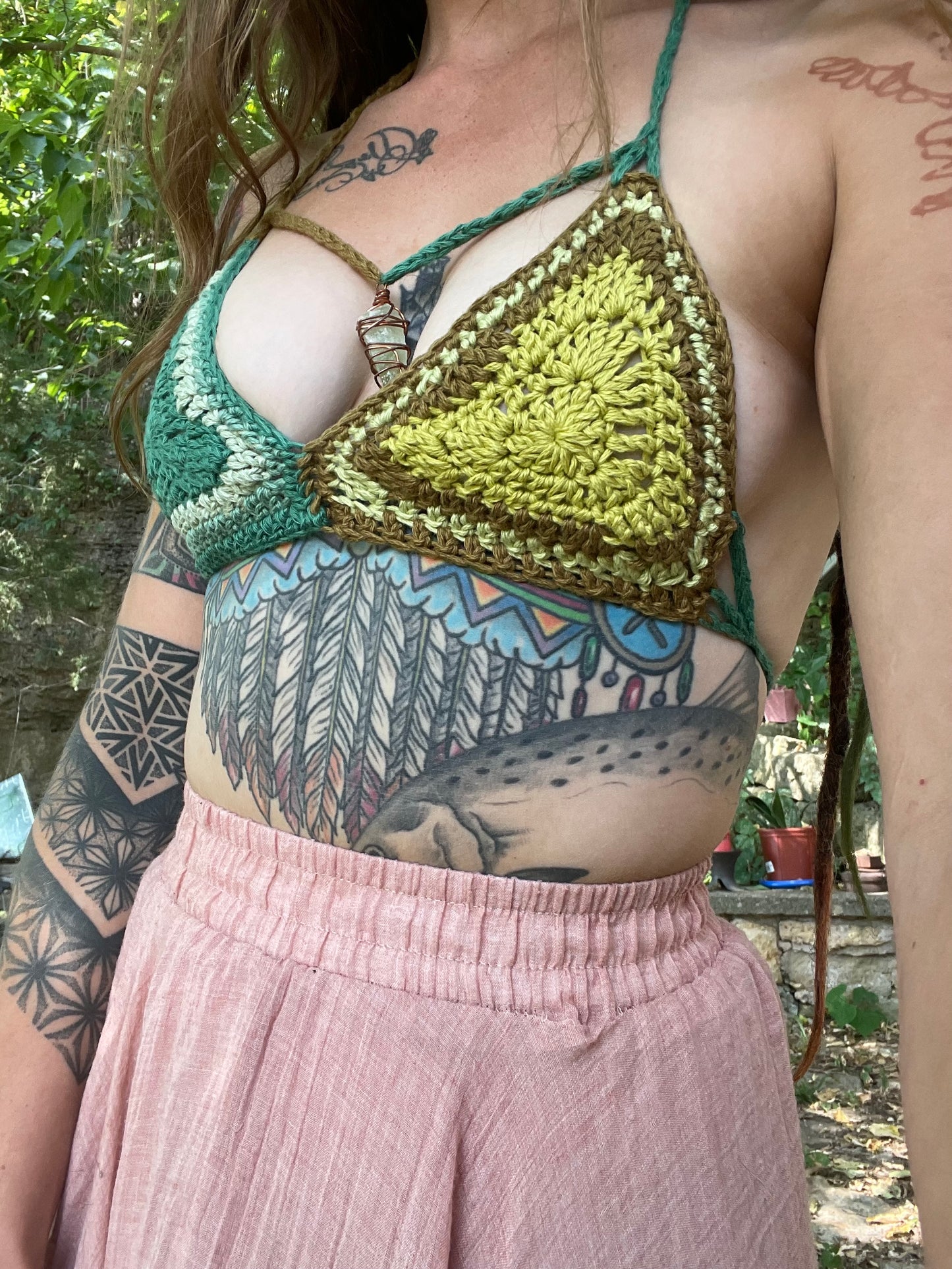 Sm Mossy Wavy Crystal and Vial Collab Bikini Top