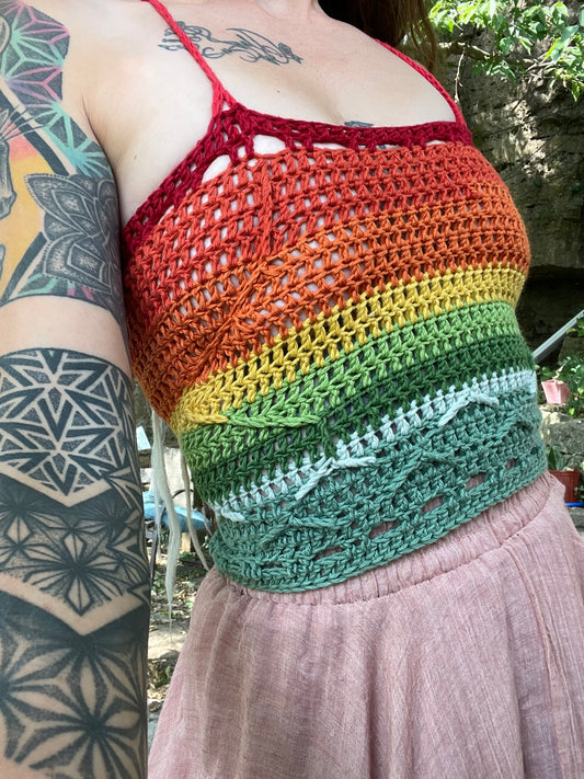 Xs/sm rainbow corset top