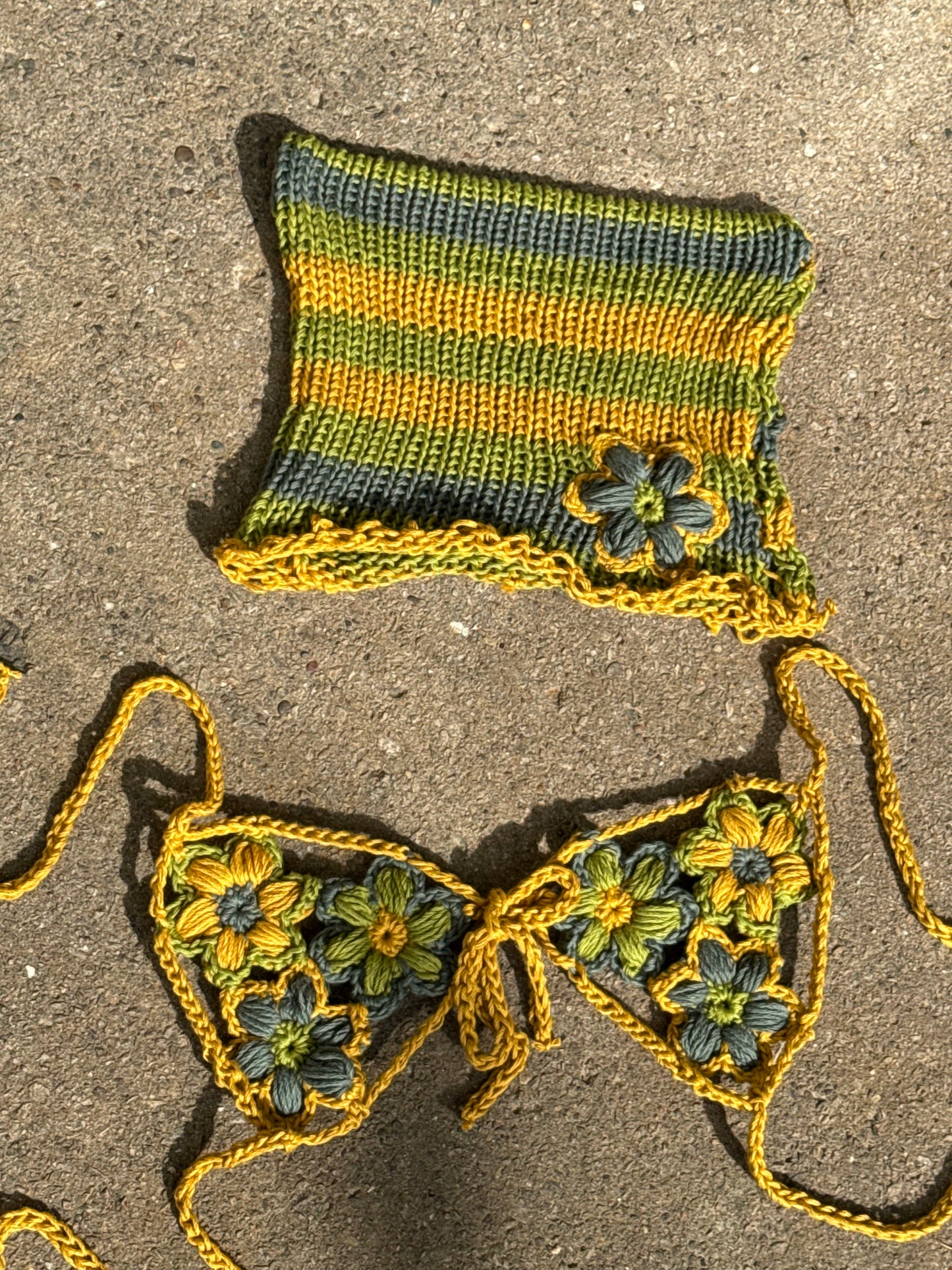 Forest Flower Hat and Bikini Set