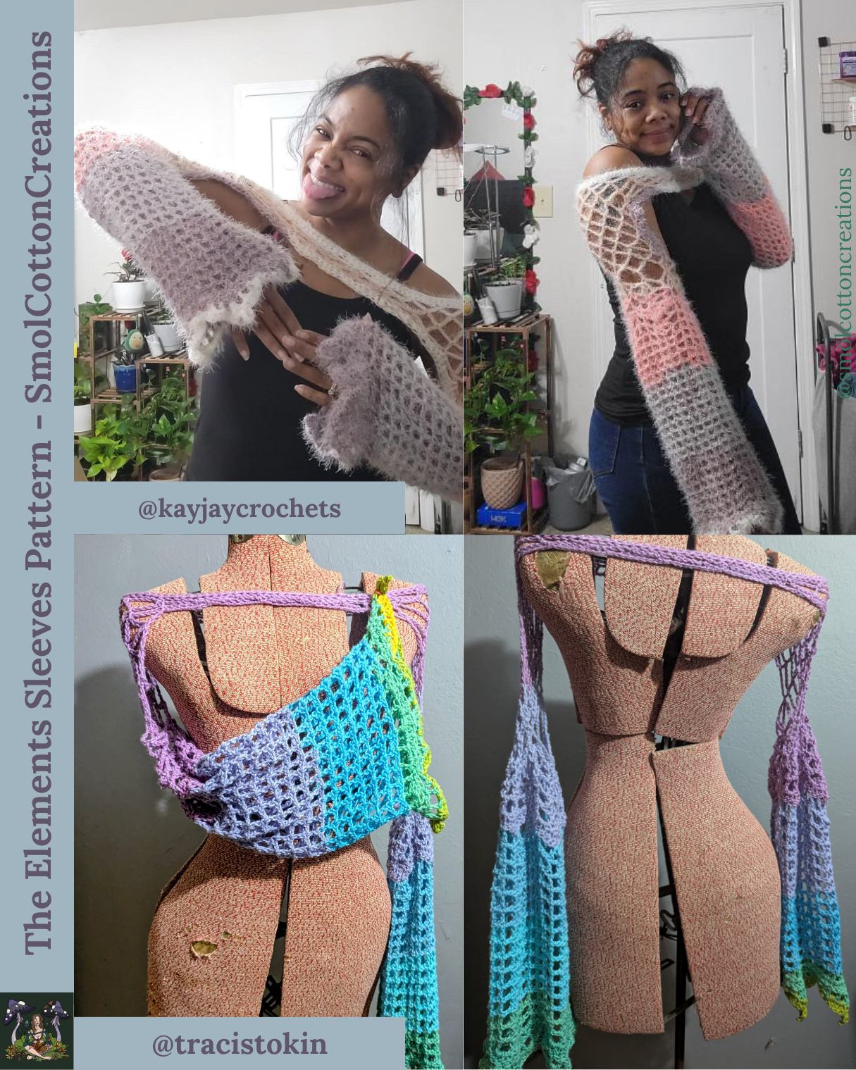 The Elements Sleeves - DIY Crochet Festival Sleeves PDF Pattern