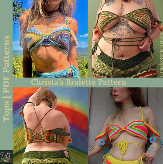 Christa’s Flower Bralette - DIY Crochet Festival Top PDF Pattern