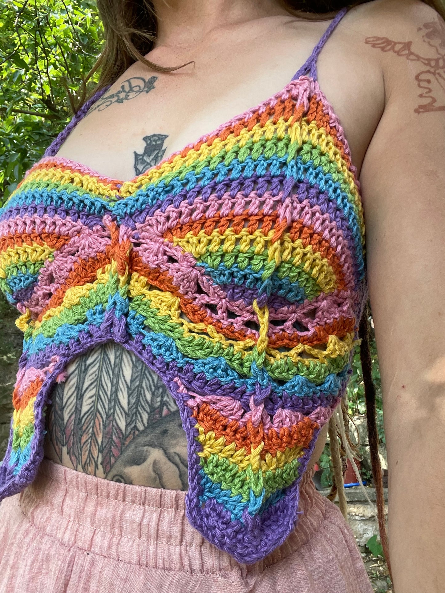 Sm rainbow corset top