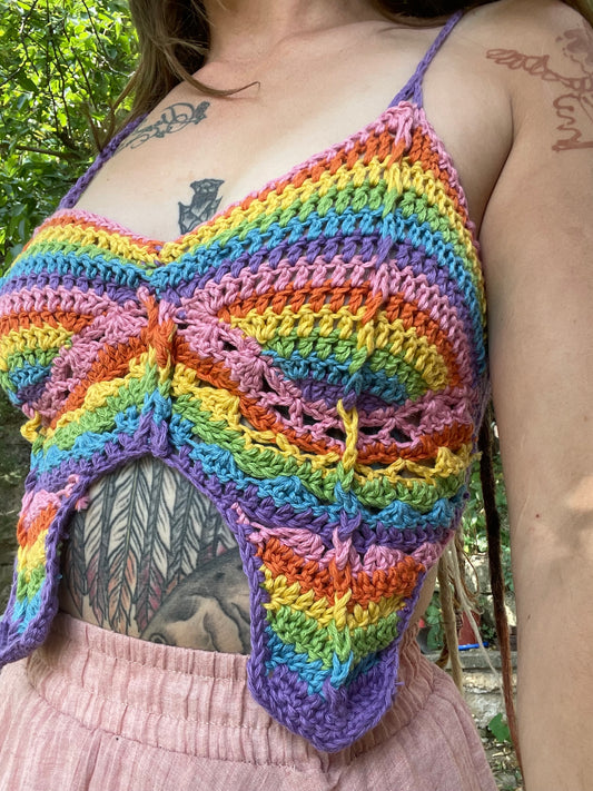 Sm rainbow corset top