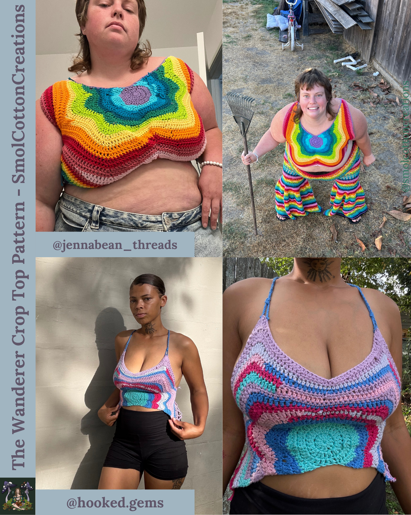 The Wanderer Crop Top - DIY Crochet Festival Top PDF Pattern