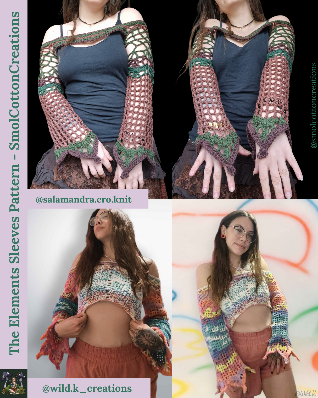The Elements Sleeves - DIY Crochet Festival Sleeves PDF Pattern