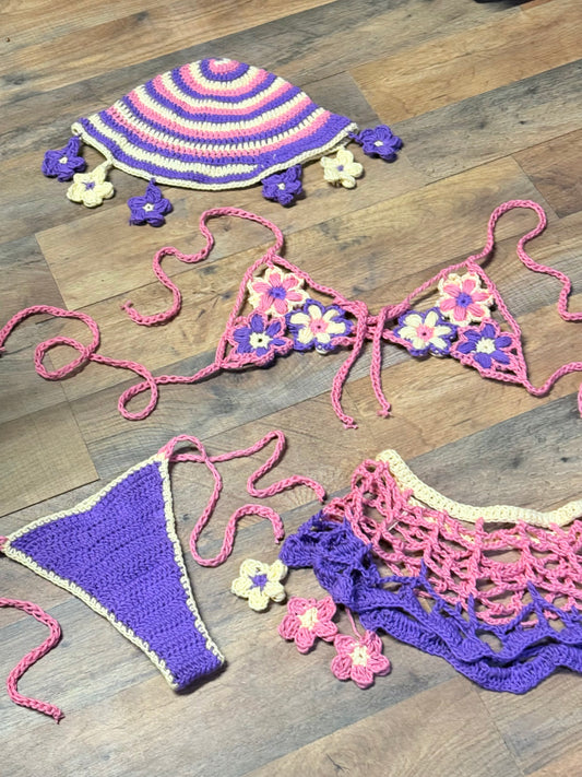 Crochet Flower 4P (XS/SM)