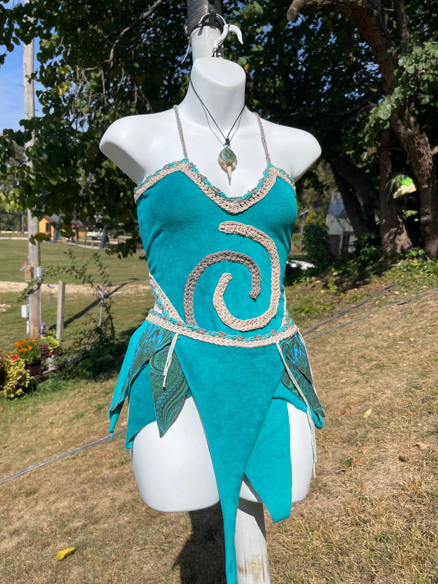 Yamaha (XS-M) - Handmade Crochet Ravewear Festival Clothing Set