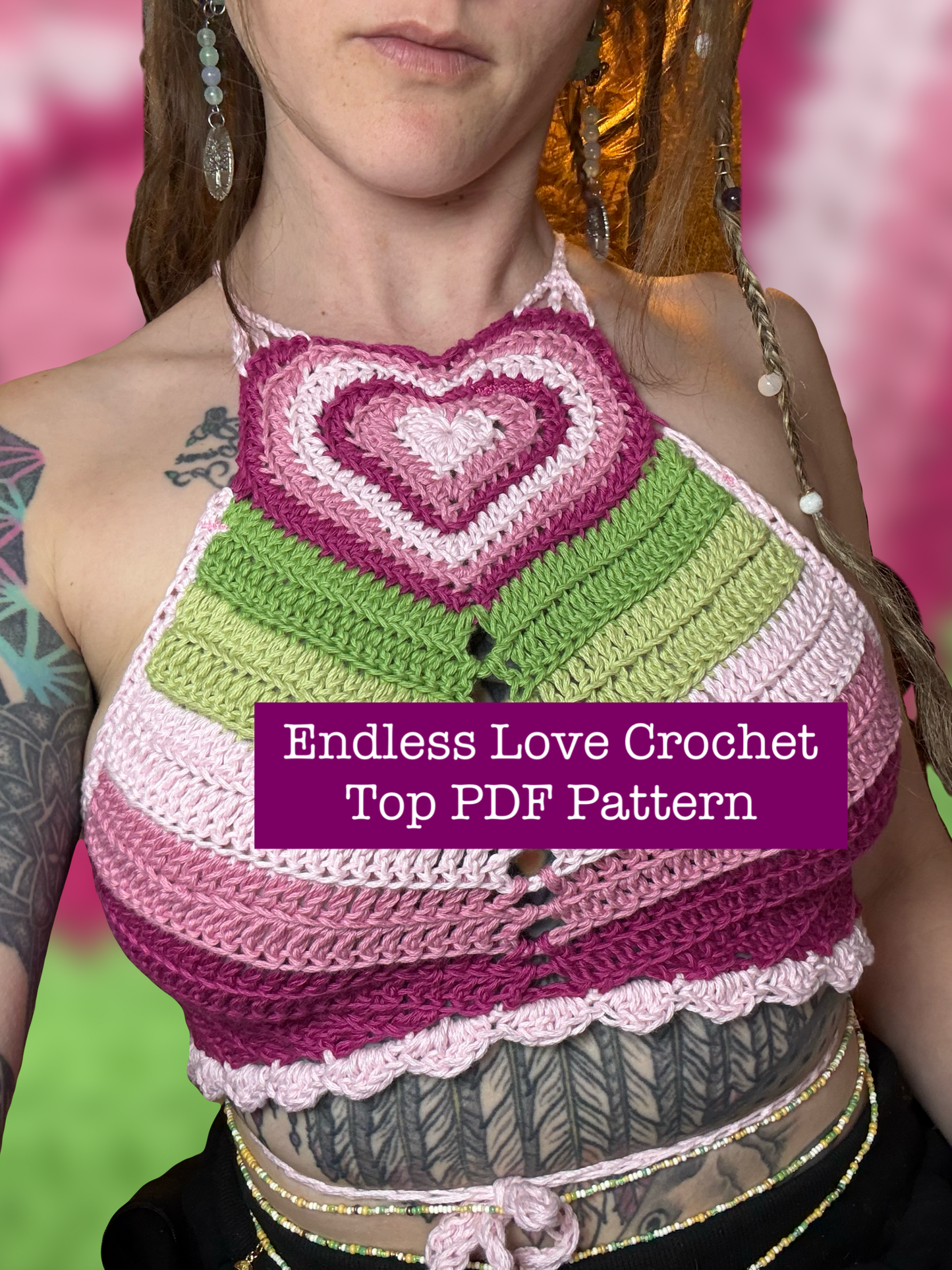 Endless Love Crochet Heart Top - DIY Crochet Festival Top PDF Pattern