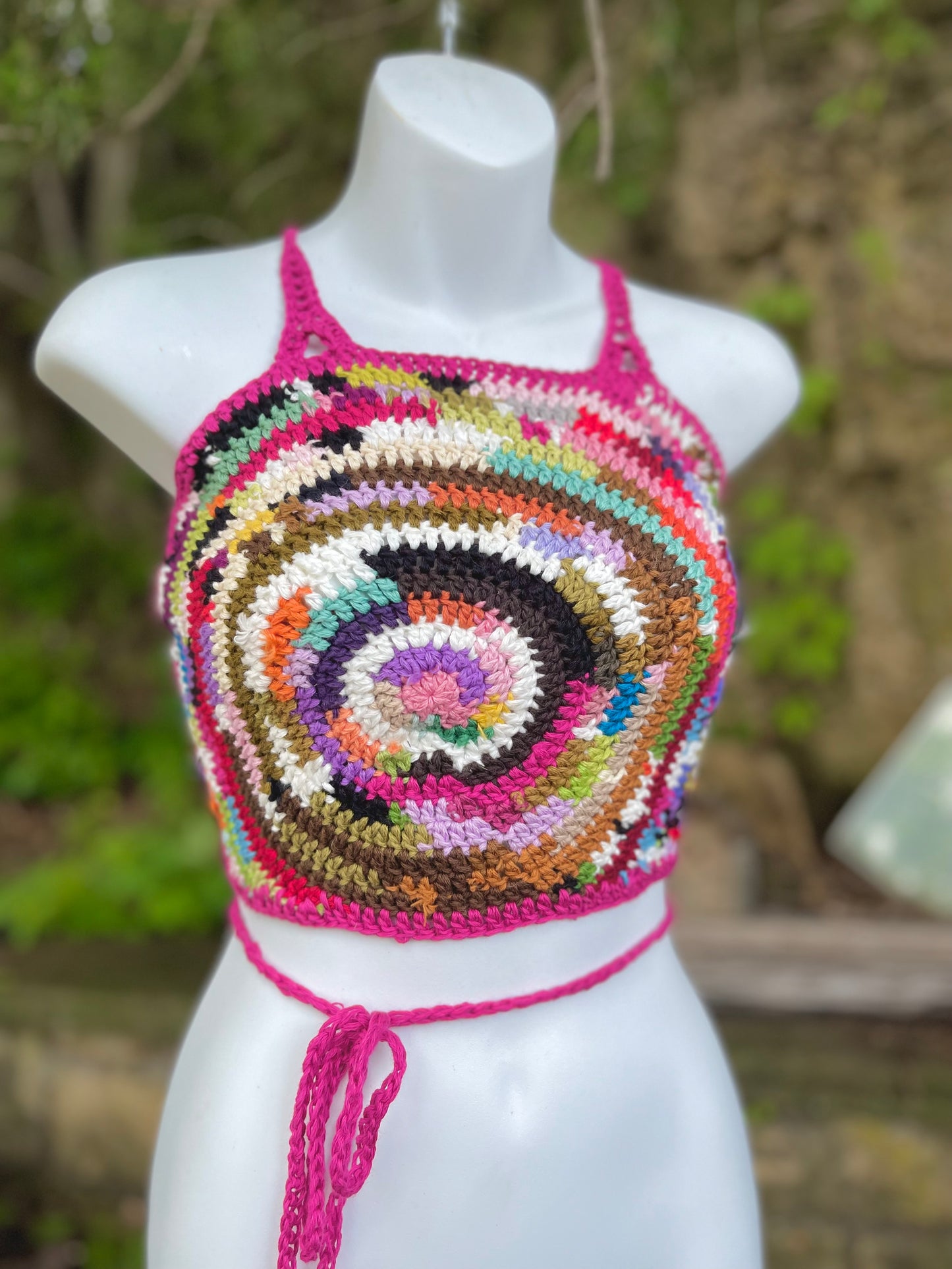 Scrappy Psychadelic TRULY OOAK Crop Top