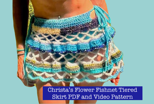 Christa’s Flower Fishnet Tiered Skirt Pattern