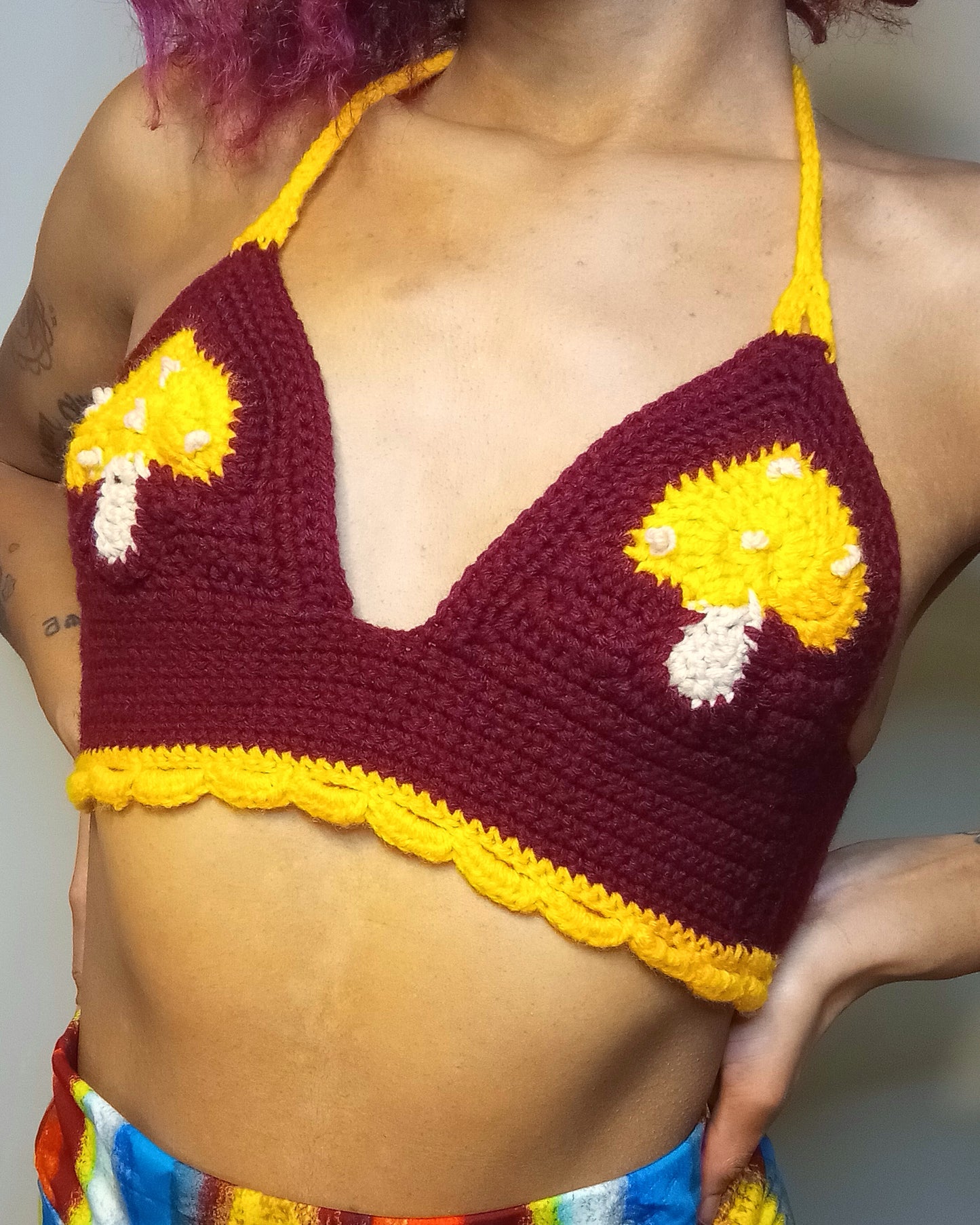 A Fairy’s Mushroom Top - DIY Crochet Festival Crop Top PDF Pattern