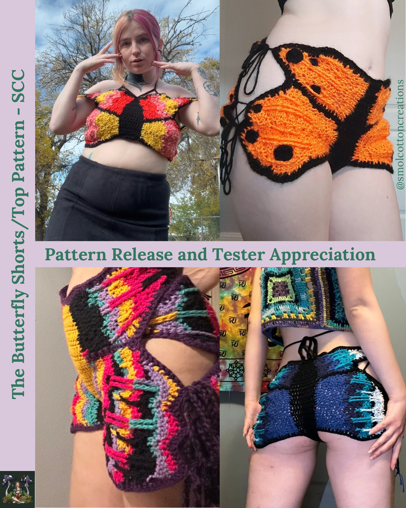 The Butterfly Shorts/Top - DIY Crochet Festival Shorts/Top PDF Pattern