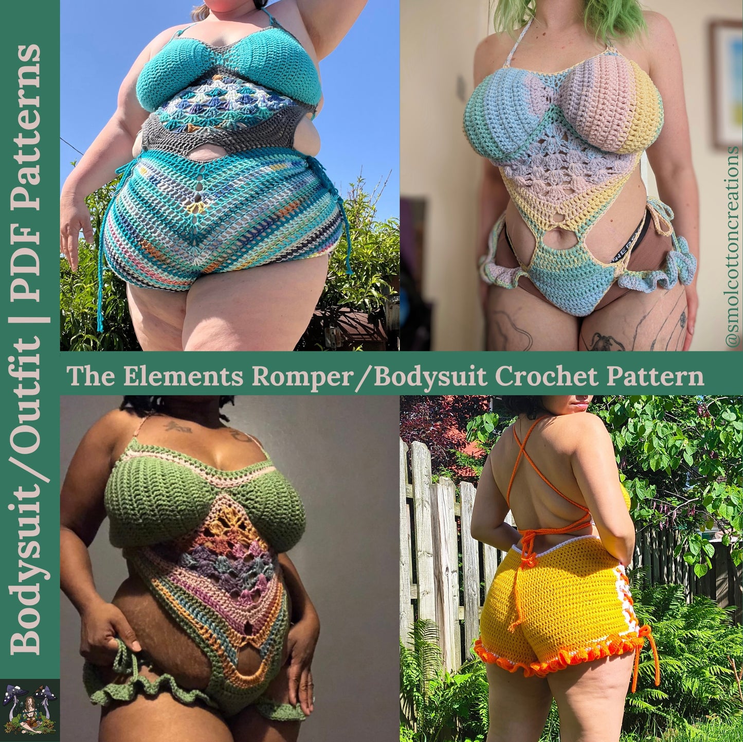 The Elements Romper/Bodysuit Pattern - DIY Crochet Bodysuit Festival Pattern