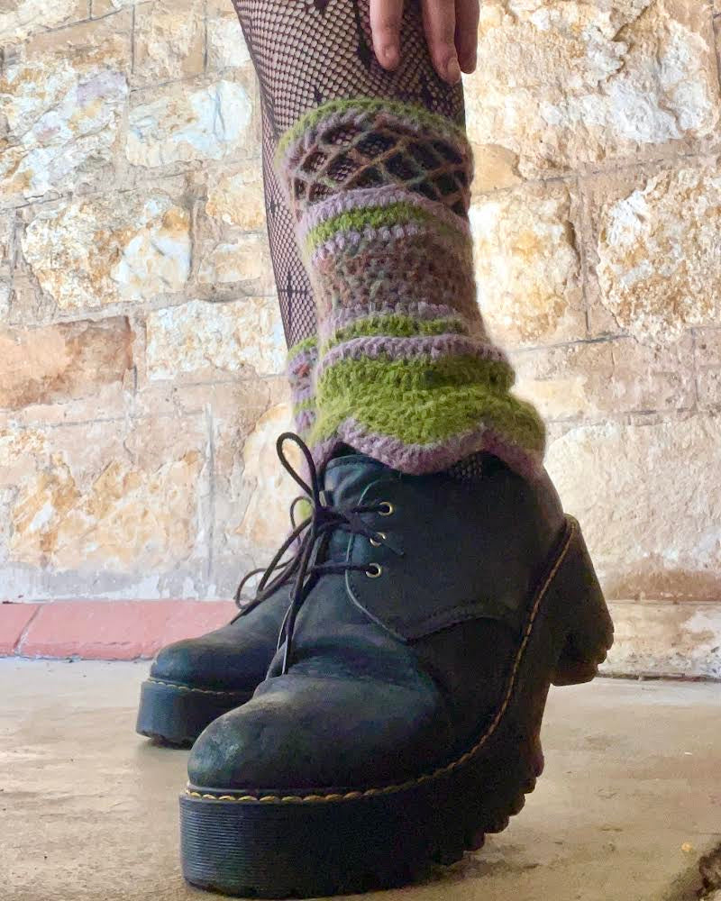 Belle Tiered Sleeve Leg/Arm Warmer - DIY Crochet Fairycore Sleeves and Leg Warmers Festival PDF Pattern