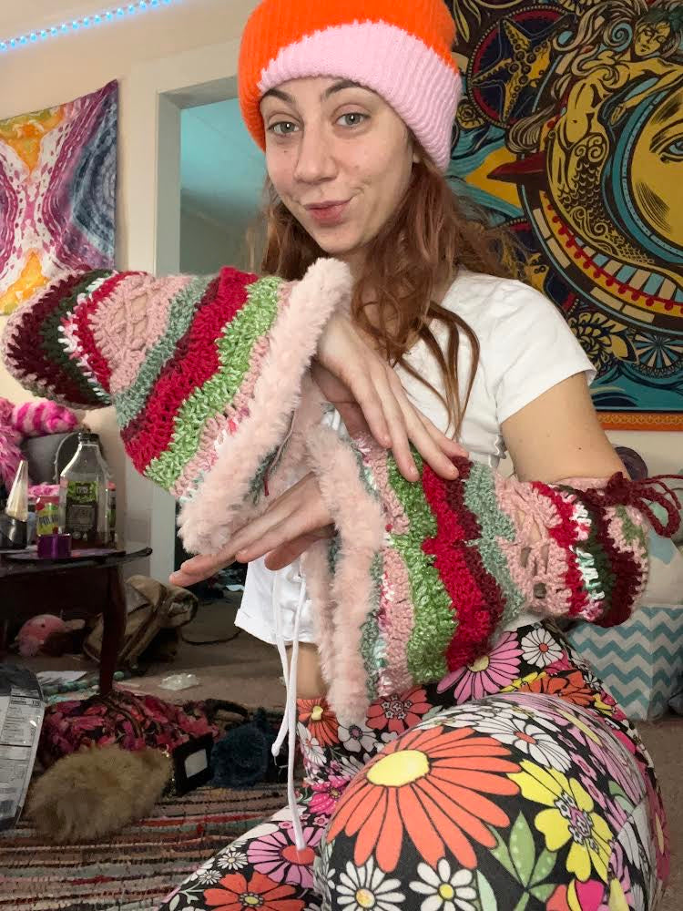 Belle Tiered Sleeve Leg/Arm Warmer - DIY Crochet Fairycore Sleeves and Leg Warmers Festival PDF Pattern