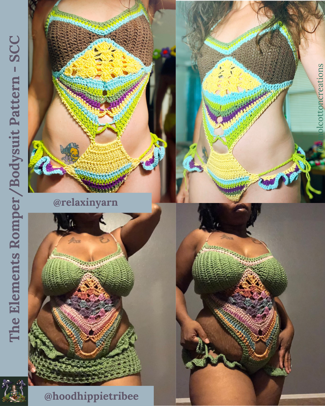 The Elements Romper/Bodysuit Pattern - DIY Crochet Bodysuit Festival Pattern