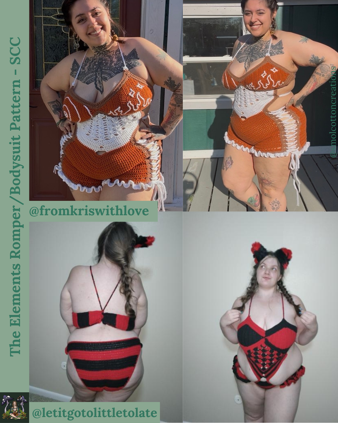 The Elements Romper/Bodysuit Pattern - DIY Crochet Bodysuit Festival Pattern