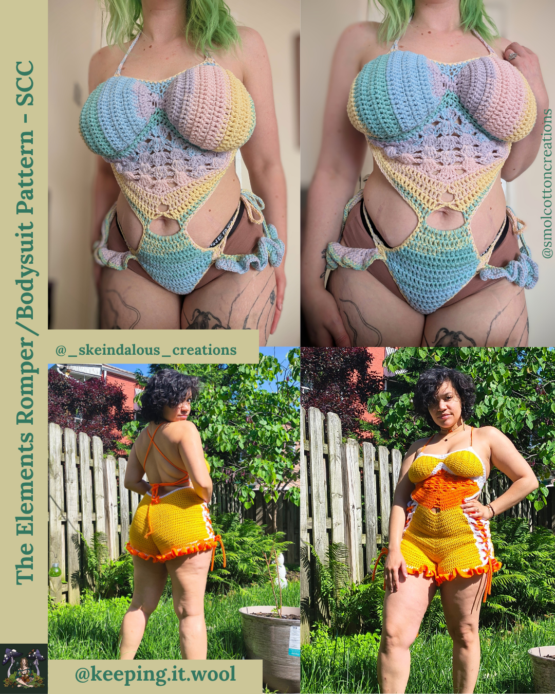 The Elements Romper/Bodysuit Pattern - DIY Crochet Bodysuit Festival Pattern