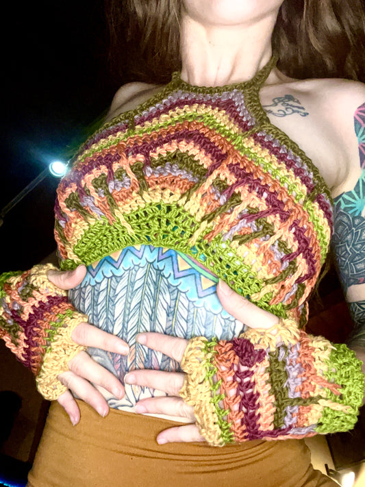 Forest Warrior Top and Gloves